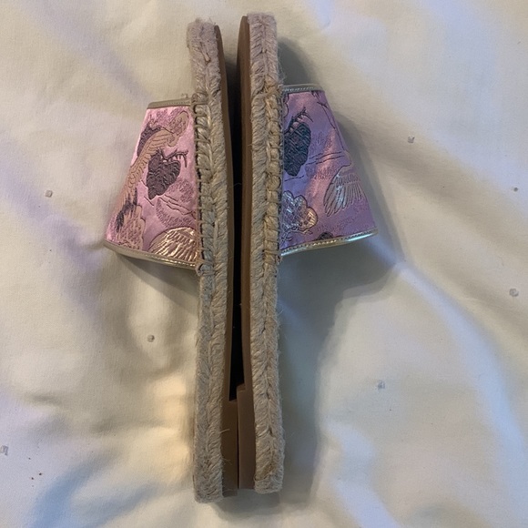 Johnny Was SZ 9M Lilac Brocade Crane Espidrille Sandals NWOT - Picture 5 of 7